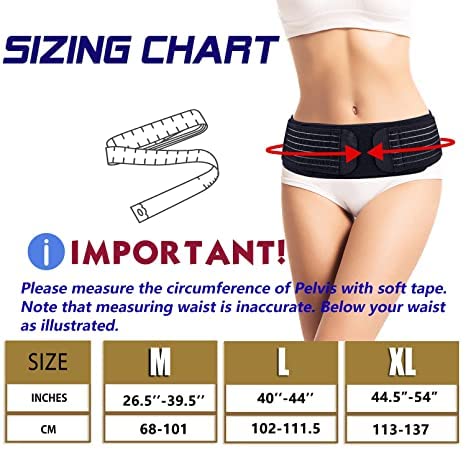 Thx4COPPER Compression Adjustable Sacroiliac Hip Waist Compression Belt, Lower Back Support Brace, Pain Relief for Sciatica, Pelvis, Lumbar,Nerve,Leg,SI Joint,Anti-Slip Pelvic for Men/Women