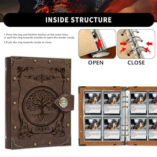 Image of DUROTAN Trading Card Binder-4 Pocket,240 Pockets Card Holder Album | Portable Cards Collection Book,Card Organizer Fits Various Stand Size Card