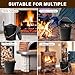 F2C 5.5 Gallon Large Ash Bucket with Lid and Shovel Fireplace Tool Set,Galvanized Metal Coal and Hot Ash Pail for Fireplace, Fire Pits, Wood Burning Stoves, Grill, Outdoor,Home Black
