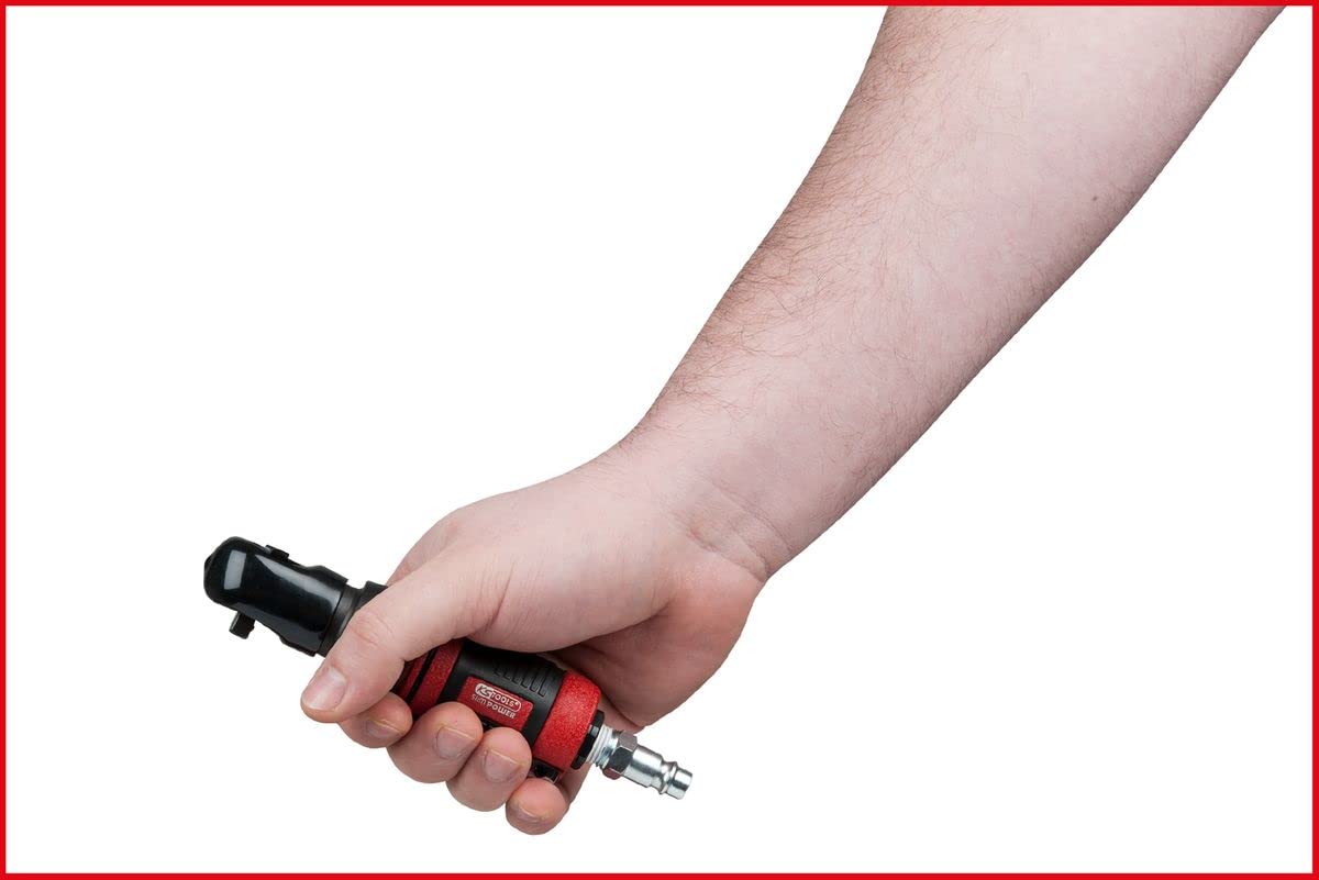 KS TOOLS - 515.5505 - Mini Clé à Rochet Pneumatique 1/4" SlimPower - Cliquet pneumatique 1/4 avec inverseur rotatif gauche/droite