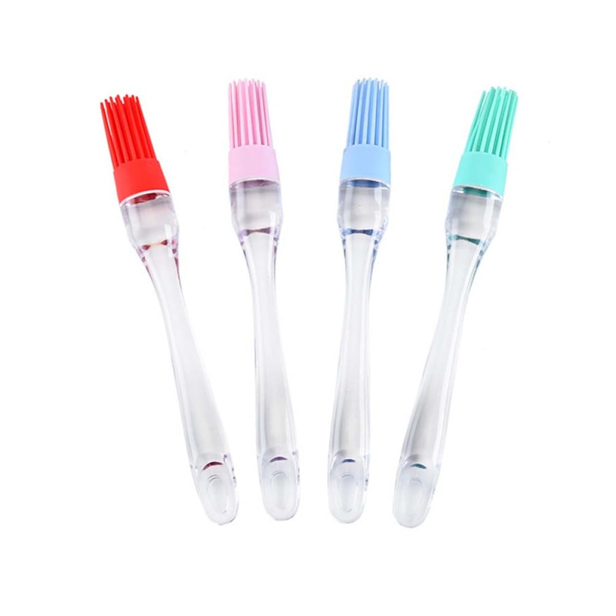 TOVINANNA 4Pcs Silicone Basting Brush Cooking Oil Brush for Grilling Baking and Marinade Application Random Color Kitchen Tool for Home Use