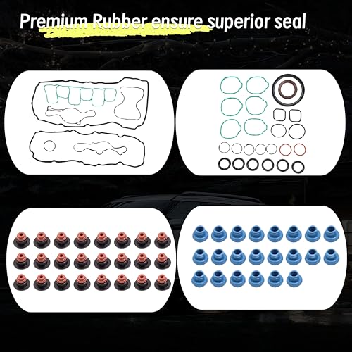 Image of Cylinder Head Gasket Set HGS4213 Compatible with Ford Explorer Edge Flex Taurus Police Interceptor Sedan 3.5L V6 DOHC 24V 3496cc 213cid VIN 8 VIN C