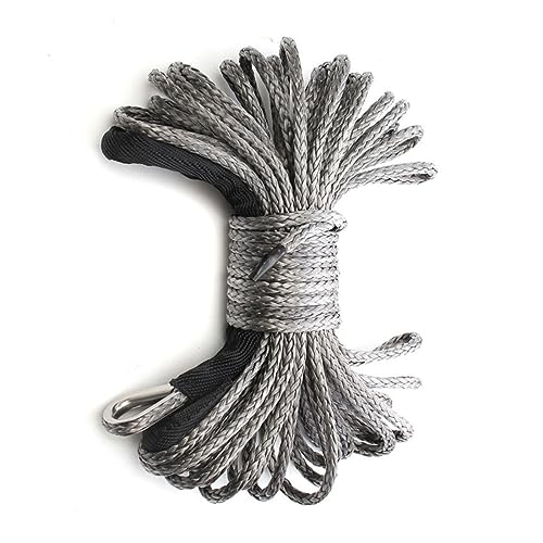 Cuerda de cabrestante universal para evitar roturas en remolque de coche y ATV gris 2