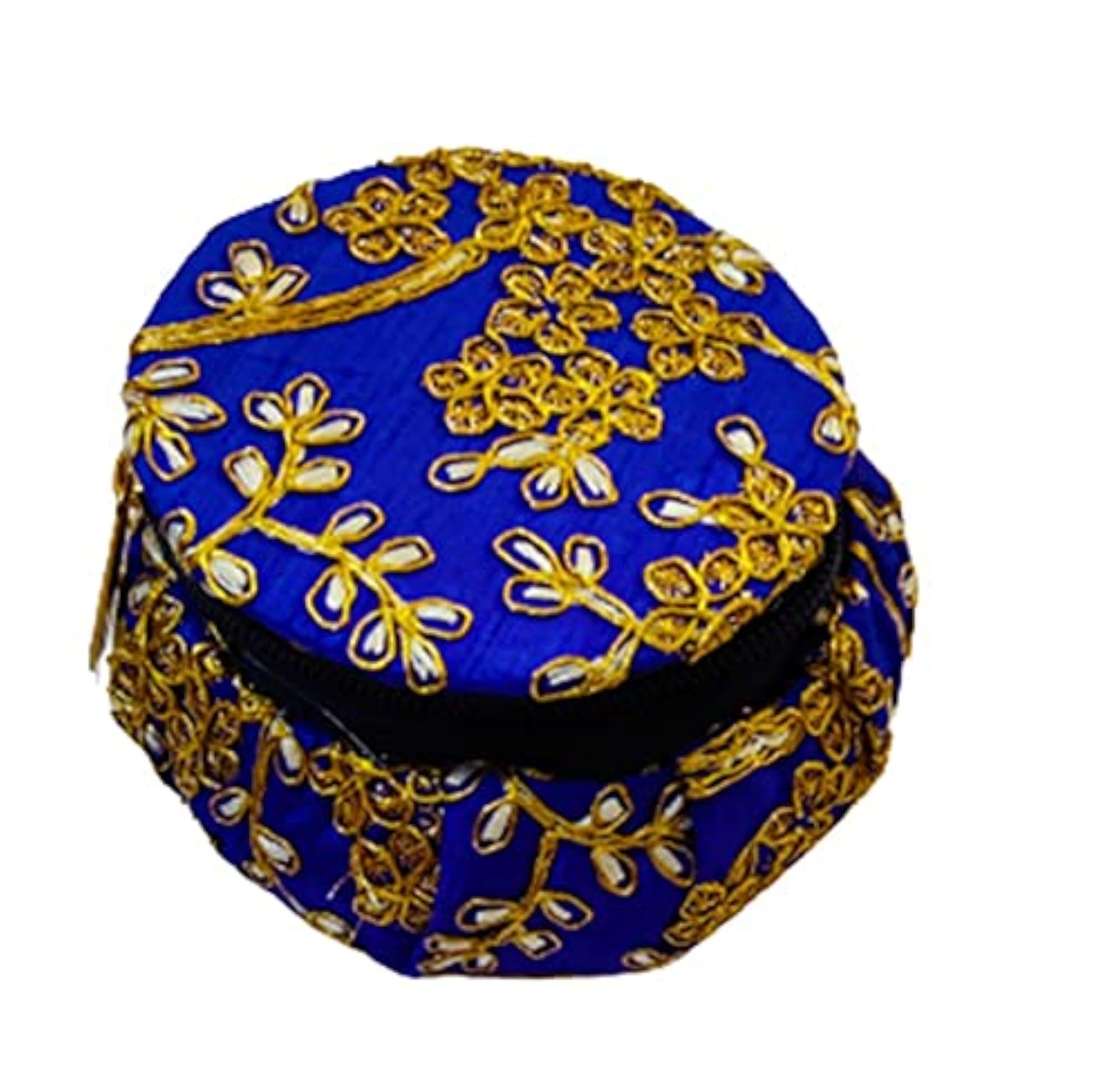 Silk Embroidered Bangle Organizer, Matki Shape Storage Box