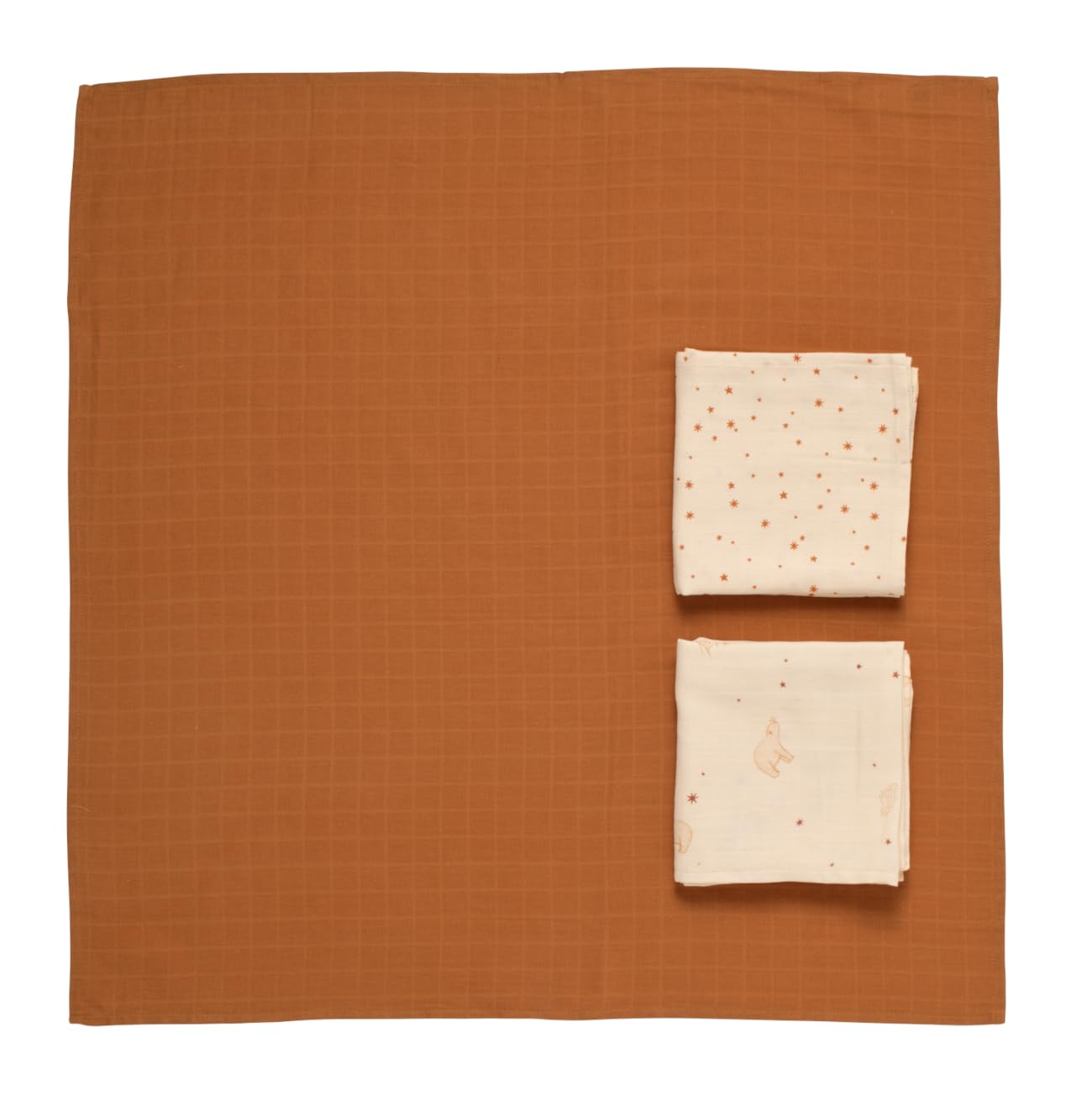 Langes 70x70cm en coton bio boite de 3