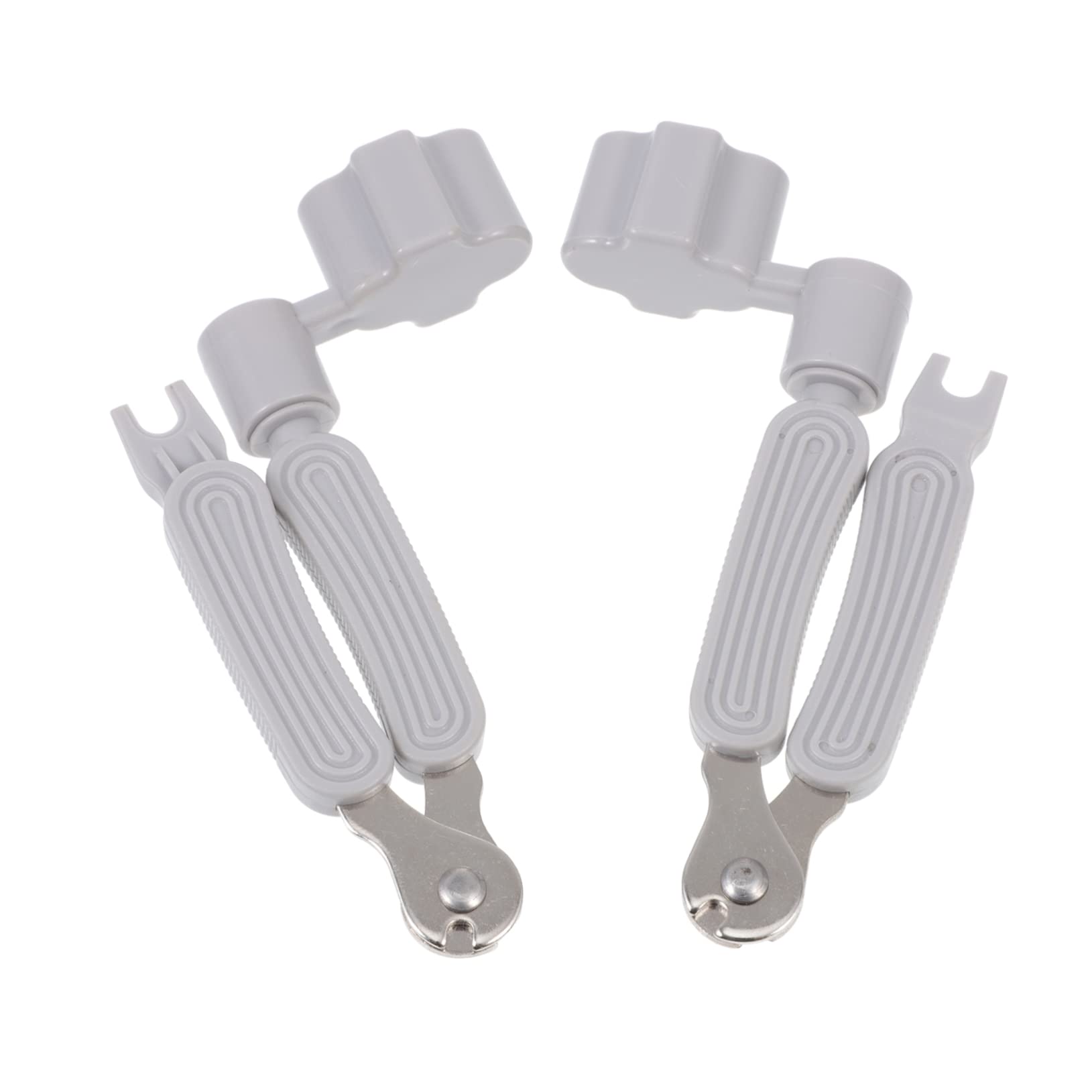 GOOHOCHY Plastic Guitar String Winder String Clipper Puller Tool Set Light Grey Compact Design Easy String Change