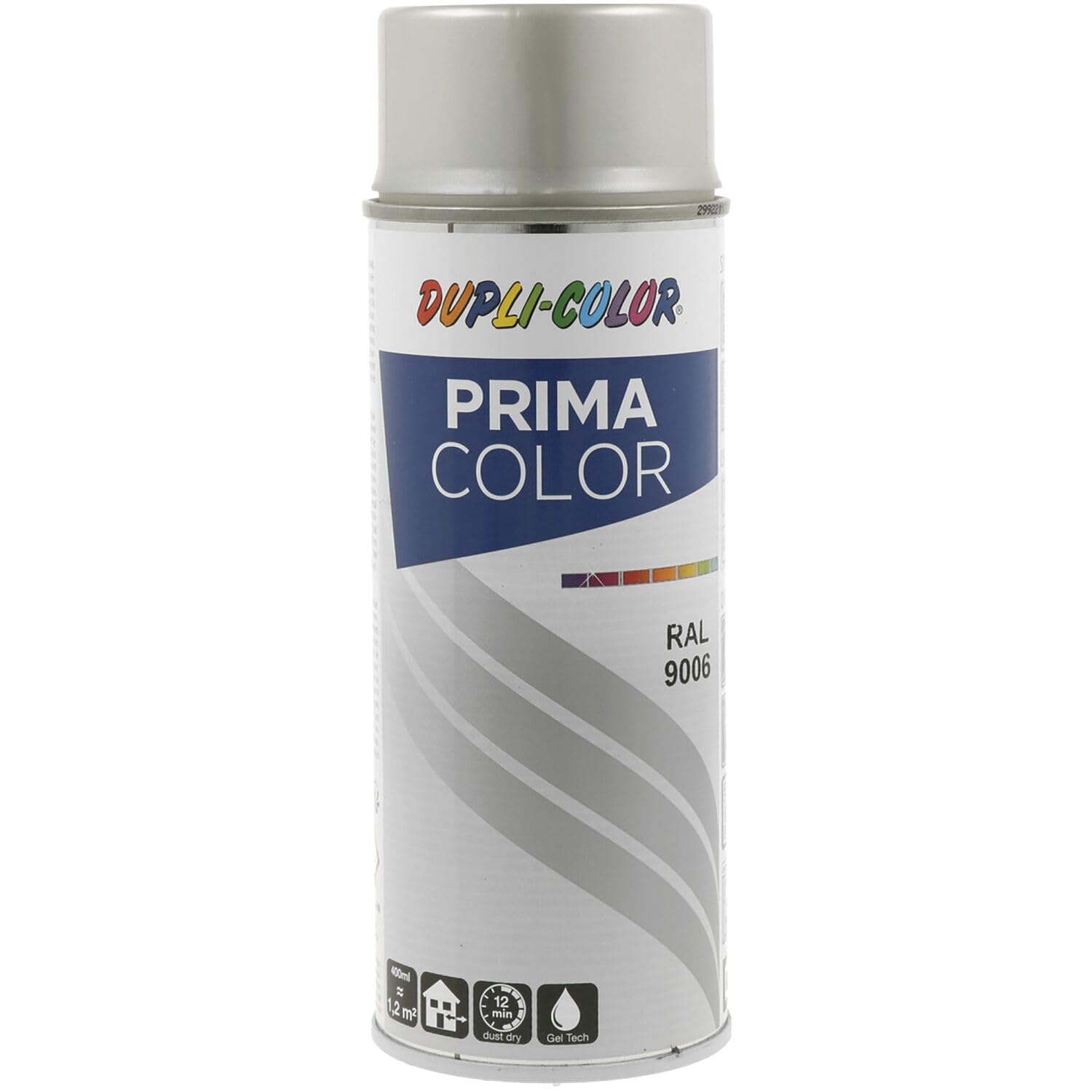 vasalat Dupli-Color Lackspray weißaluminium matt RAL 9006 - Sprühlack für Metall, Kunststoff und Holz - wetterfeste Sprühfarbe für den Innen- und Außenbereich UV -beständig, 6 Stück