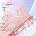 Luogoks Womens Walking Running Shoes Air Cushion Basketball Sneakers Fashion Tennis Breathable Sport Gym Fitness Cross Trainers Shoes Pink 7