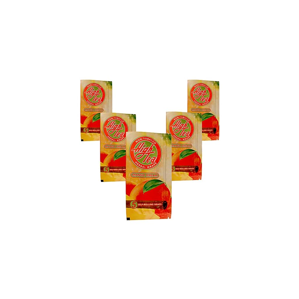 High Tea Non Tobacco All Natural Herbal Smoking Wraps Mango Dream