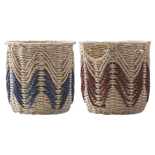 Panier de rangement en rotin avec structure en fer robuste Rustics chic