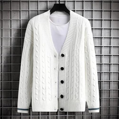 Men's Sweater Cardigan Slim Fit Single Breasted Solid Knitted Cardigan Causal Sweatercoat2