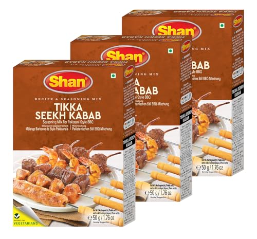 Shan Tikka Seekh Kebab especias para carne picada 50g- mezcal de especias para barbacoa al estilo paquistaní