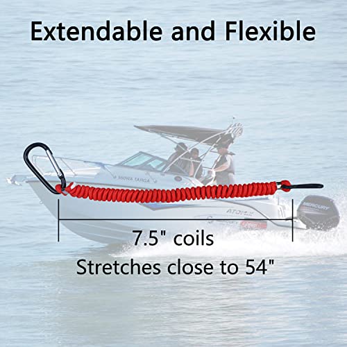 Image of 8M0092850 Boat Kill Switch Lanyard Replacement for Mercury Marine Boat Emergency Stop Switch Safety Lanyard 54 Inch