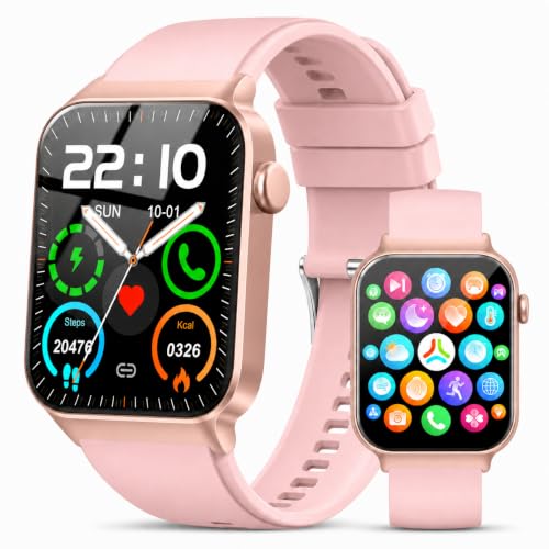 Reloj Inteligente Mujer, 1,85" HD, Llamadas Bluetooth, SpO2, IP68, Sueño