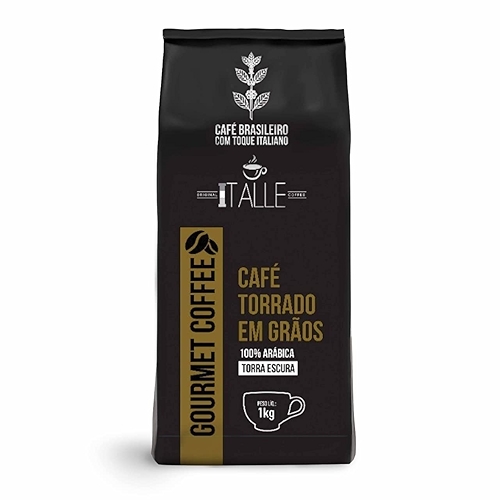 Café Torrado Arábica Em Grãos Café Italle 1kg Gourmet