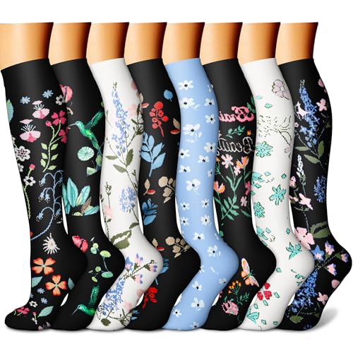 Image of Compression Socks (7 Pairs), 15-20 mmhg is BEST Graduated Athletic & Medical for Men & Women, Running, Flight, Travel, Nurses, Pregnant - Boost Performance, Blood Circulation