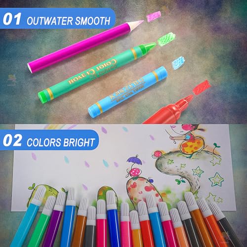Image of WISHKEY 160 Pieces Art Set for Kids Unicorn Theme with Case, Art and Craft Supplies Kit for Drawing and Painting, Color Set with Markers, Water Colors, Brush, Color Pencils, Crayons (Pack of 1, Pink)