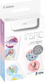Canon キヤノン スマホプリンター用 ZINKフォトペーパー・丸形シール 20枚入り