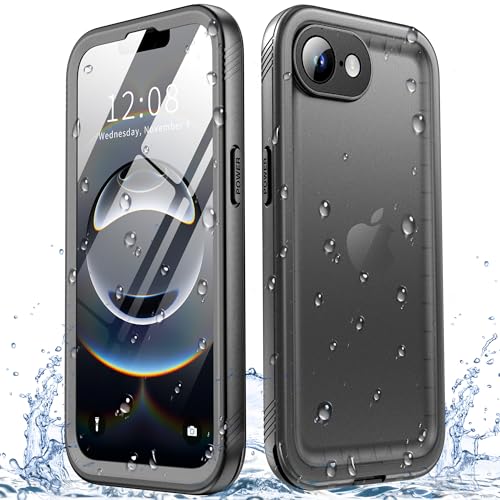 SPORTLINK for iPhone 16e/17e Waterproof Case - Built in Screen & Camera Lens Protector 6.6FT Military Dropproof/Shockproof/Dustproof/IP68 Underwater for iPhone 16e/17e (6.1 inch) SE4 Black