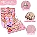 Hair Accessories Set with Jewelry Box - Hair Clips, Barrettes, Ties, Bows for Girls Ages 3-12