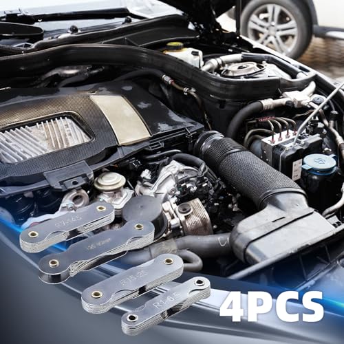 4 Stück Radienlehre Messwerkzeug, Legierter Radius Gauge Set Edelstahl Fillet Gage Concave Convex Messgerät, Bogenradiuslehre Ersatz R1-6.5/R7-14.5/R15-25/R26-80 für Konkave und Konvexe Oberflächen