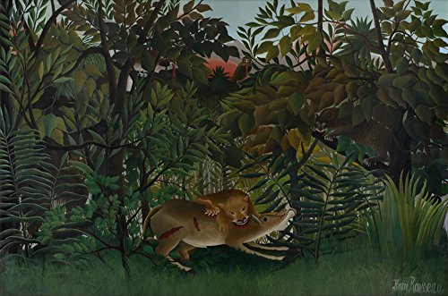 Il pasto del leone - olio su tela di Henri Rousseau