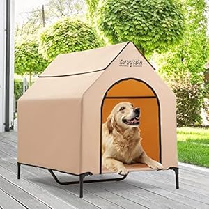 51 Extra Large Dog Houses with Removable Cover XL Dog Shelters for Outside Large Dogs Elevated Dog House with Door Covered Elevated Dog Cooling Bed