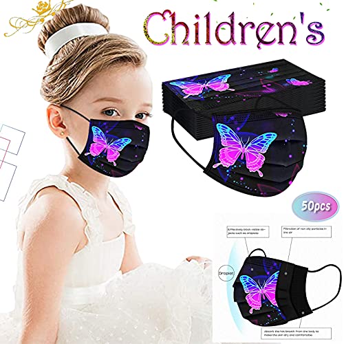50 Pezzi Mascherine_Bambini Protezione per il Viso...
