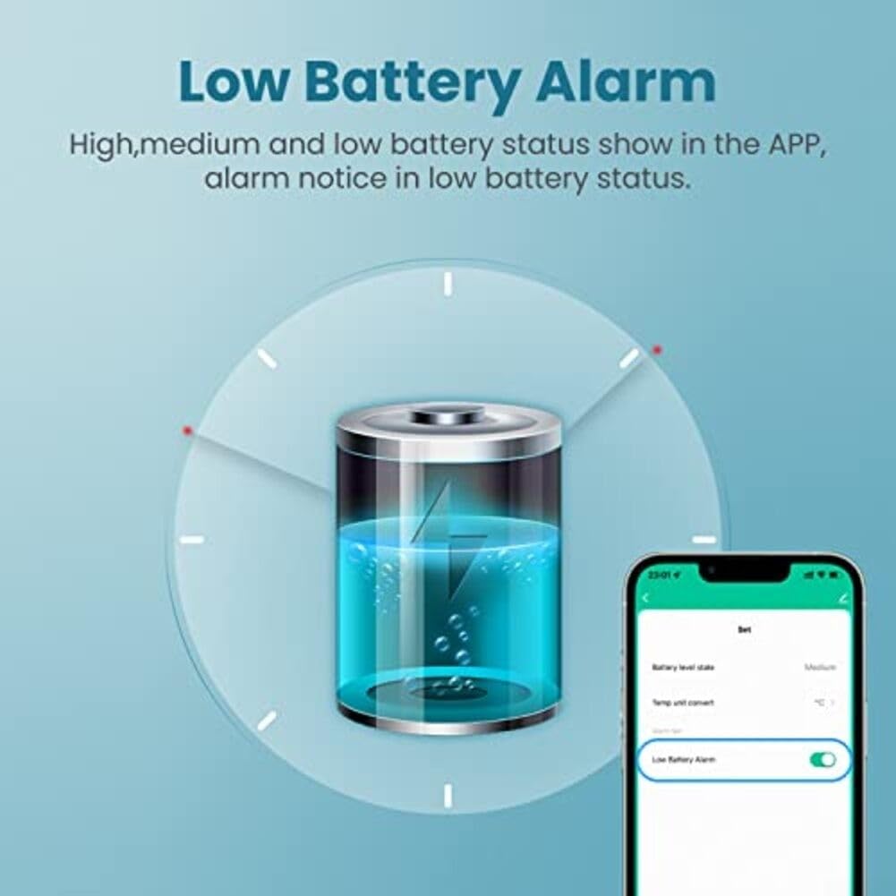 Sensores de humedad de temperatura inteligente LCD, para monitores de temperatura y humedad Zigbee, alertas inteligentes, exportación de datos