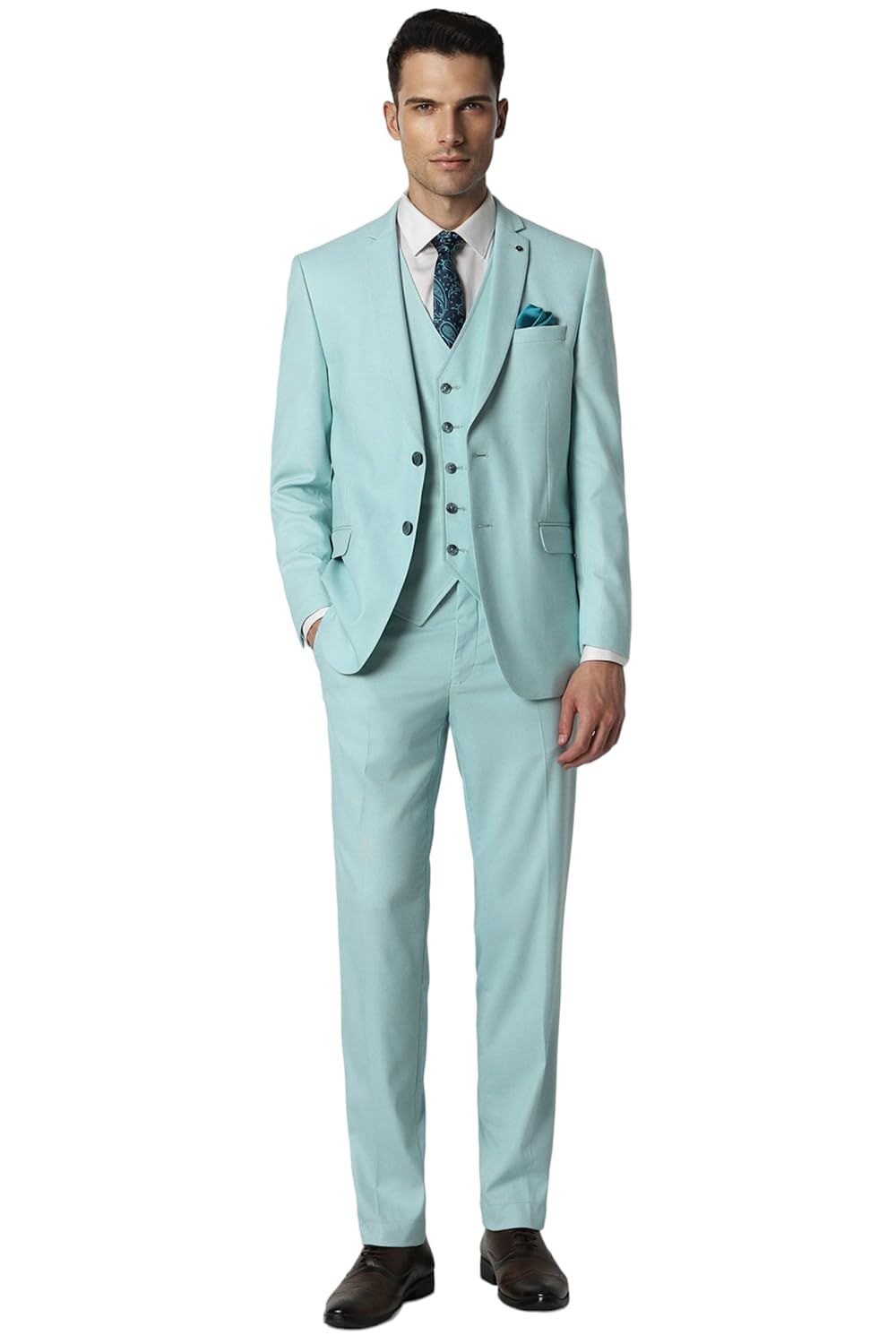 van heusen Men's Polyester Blend Three Piece Suit-Dress Set-picture-23