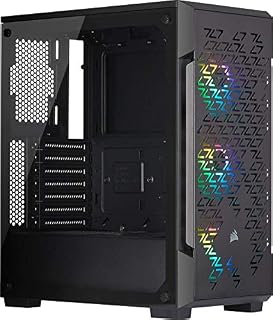 Corsair iCUE 220T RGB Airflow, Tempered Glass Mid-Tower ATX Smart Gaming Case, Black