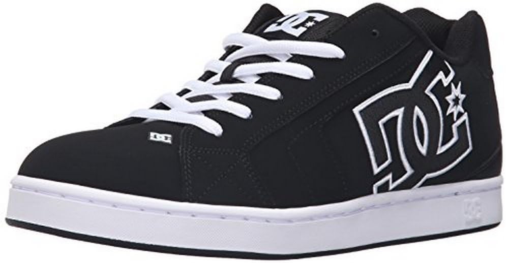 DC Men's Net Skate Casual Shoe Skateboarding, Black/Black/White, 11