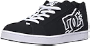 DC Men's Net Skate Casual Shoe Skateboarding, Black/Black/White, 11