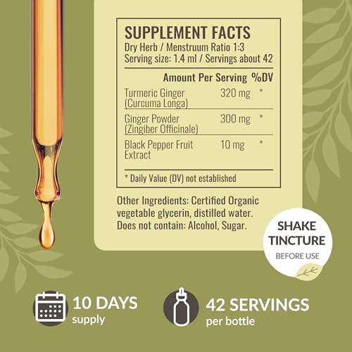 Herbamama TURGIN-TI-0422 Turmeric Ginger Immunity Drops - Vegan Turmeric Ginger Black Pepper Supplement - Immune Support thumb #2