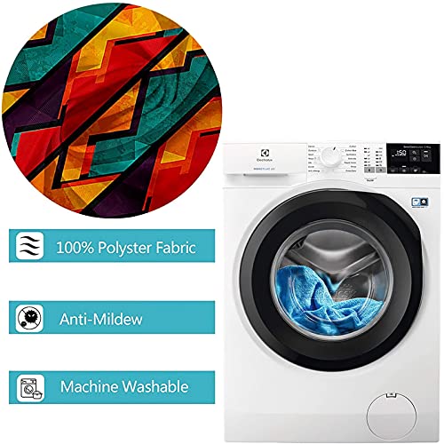 Rideau de douche motif géométrie multicolore 165x200cm polyester lavable - 6