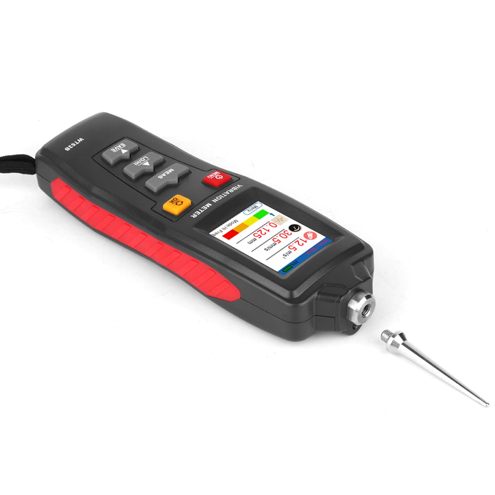 Jadeshay Medidor de Vibración,Digital Vibrómetro Pantalla LCD con Velocidad Aceleracion y Desplazamiento Portáti Analizador de Vibrometro para Industria,Construcción,Automoción y Equipos Electrónicos