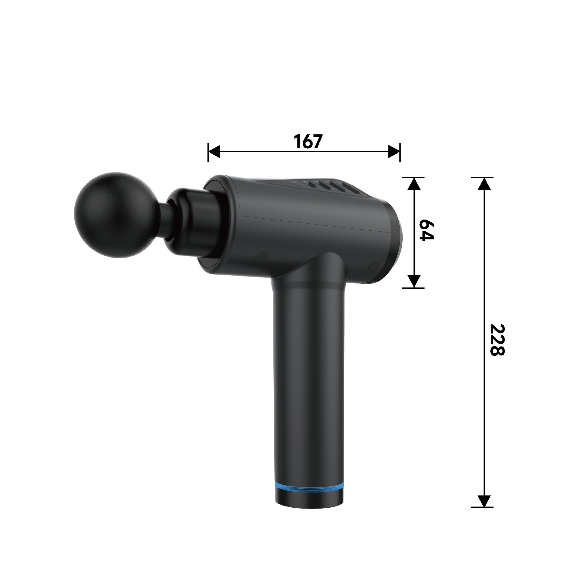 Massagepistole mit 30 Geschwindigkeiten/Massage Gun für tiefe Muskelmassage mit bis zu 3600 Impulsen/min / 10 Aufsätze Mit LCD-Touchscreen für Nacken, Rücken & Körper