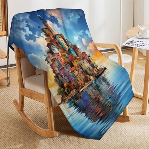 Couverture jeté flannel douce chaud pour canapé et chaise à repos