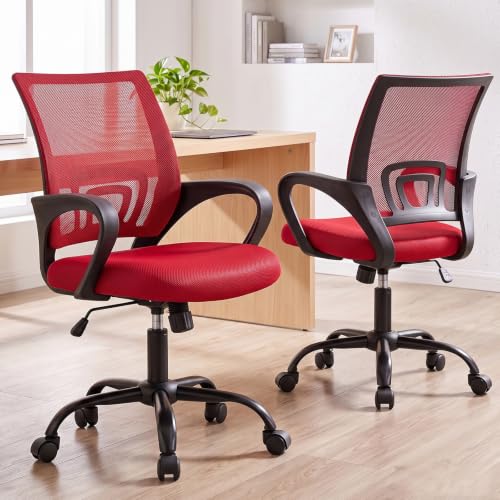 Image of DUMOS Ergonomic Office Chair, Mid-Back Executive Desk Chair 2 Pack