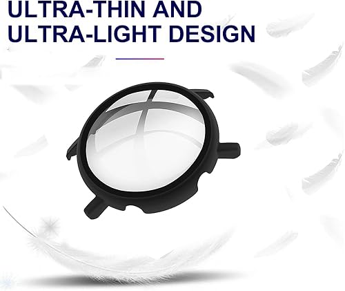 Miniatura 6 de [Paquete de 2] Funda con protector de pantalla de vidrio templado compatible con Huawei Watch GT 3 de 1.654 pulgadas, dureza 9H de 360°, funda