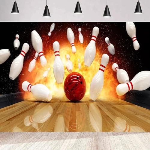 Fondo de fotografía para Fiesta de cumpleaños de Bolos. ¡Vamos a divertirnos! Llamas de Fuego, Fondo de Bolos, decoración de Mesa para Tartas, Pancarta de 210 x 150 cm.