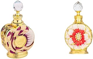 Swiss Arabian Yulali Perfume Oil-15ML (0.5oz) & Layali Rouge For Women - Floral, Fruity Gourmand Concentrated Perfume Oil - Luxury Fragrance From Dubai - Long Lasting Artisan Perfume With Notes