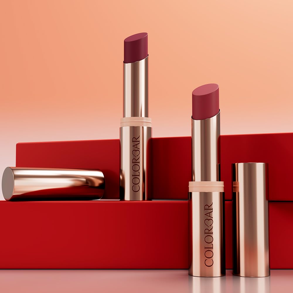 Colorbar Kissproof Lipstick Nude Kiss Lightweight and Matte texture Vegan,Paraben,Mineral Oil,Sulphate,Cruelty Free 3.7g 3