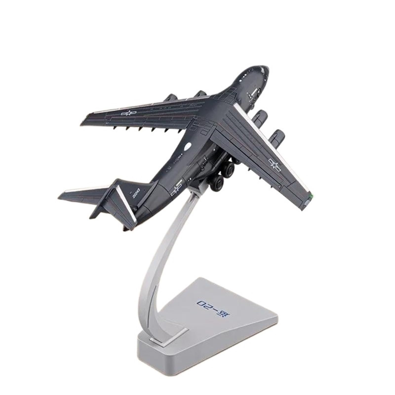 Modello in Piccola Scala Aerei 1:180 per Y-20 Modello di Aereo da Trasporto Pressofuso in Lega Luce Sonora Porte Aperte Tirare Indietro Ornamento Kit di Costruzione di Modelli