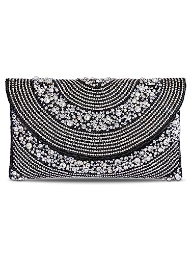 Image of Peora Malti Color Clutch Purses for Women Handmade Evening Handbags Bridal Clutch