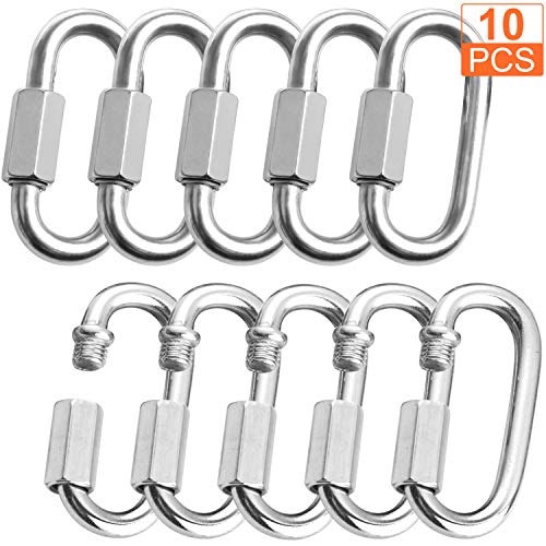 M5 Quick Link Oval Carabine 10pcs 5mm Quick Links Chain Connector Locking Carabiner