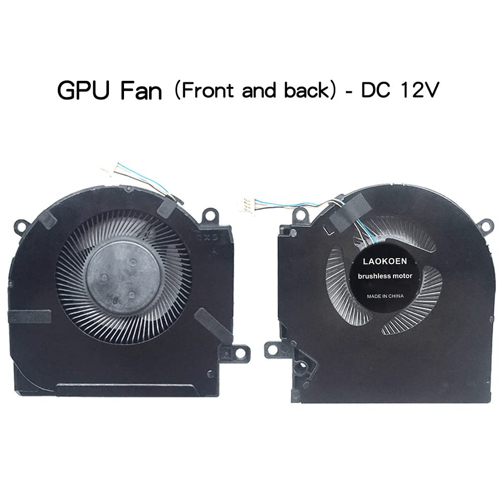 New Replacement Cooling Fans for HP OMEN 15-ek 15-en 15-en0007AX 15-en0032AX 15-ek0011TX 15-en0003np TPN-Q236 TPN-Q238 Series Laptop Fan (DC 12V Fan for GTX1660 RTX Graphics Card Laptop)
