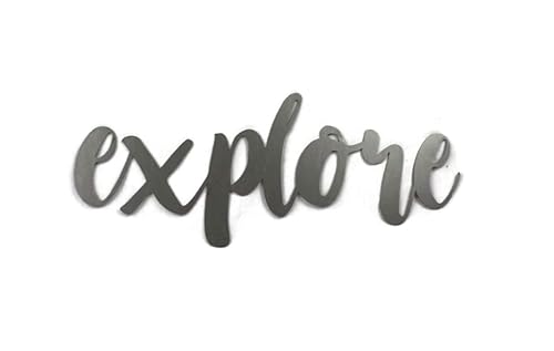 Miniatura 189 de Steel Metal Script Word Art - Various Sizes and Finishes (cheers Small 12.5x6", Raw, Unfinished Steel)