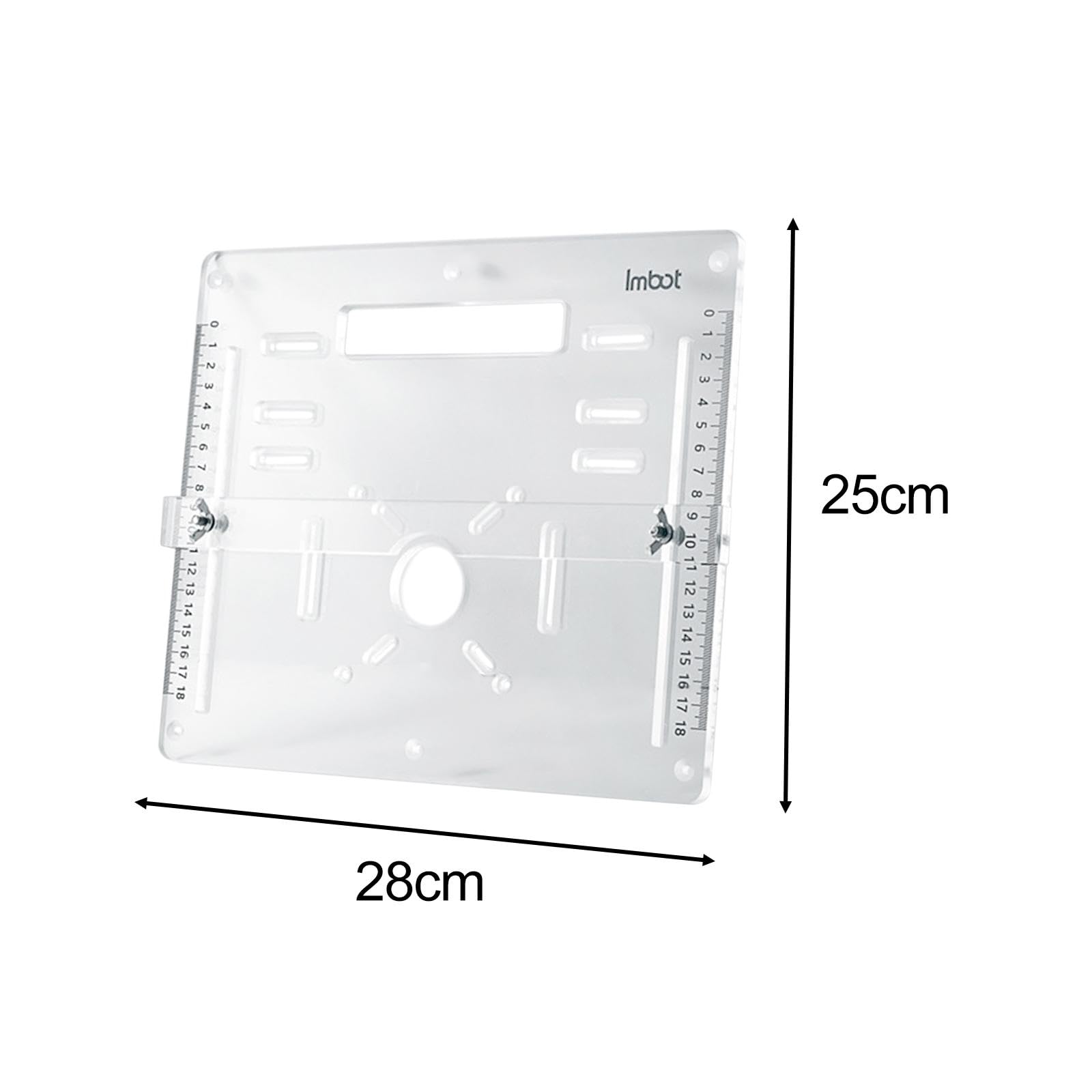 Placa Base para Máquina de Corte, Herramienta de Medición para Carpintero Engrosada, Accesorios para Ingenieros, Carpintería, Perforadora Multifuncion, S con tapa