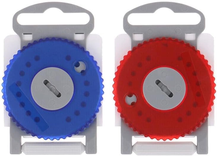 Pair of HF4 Pro Hearing Aid Wax Guards Filter โ Red & Blue Color-Coded Earwax Traps Replacement Kit for Custom ITE, ITC, and CIC Hearing Aids (15 Filters per Dial) NOT HF3 Please Check which You Need